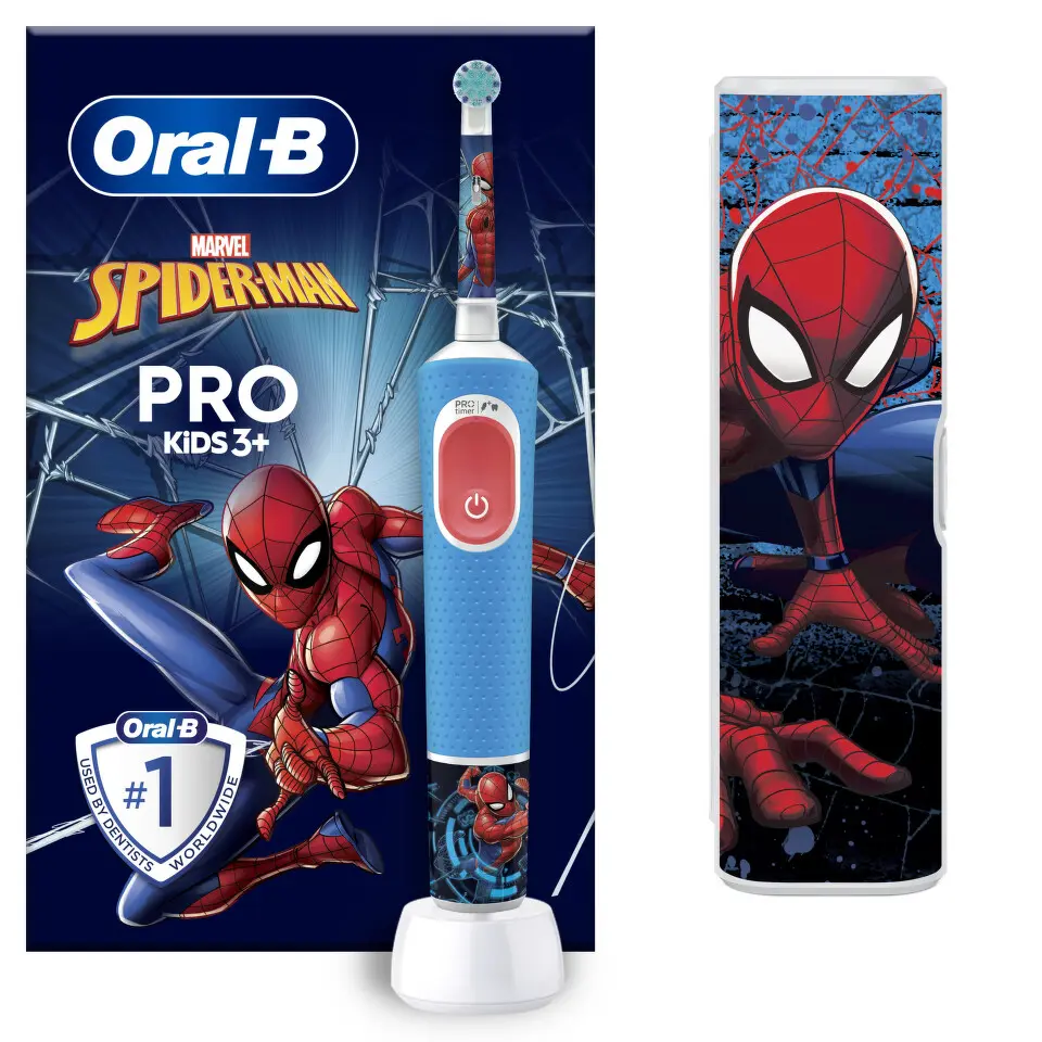 Oral-B - Elektrický kartáček Pro Kids Spiderman, s pouzdrem 8006540773567