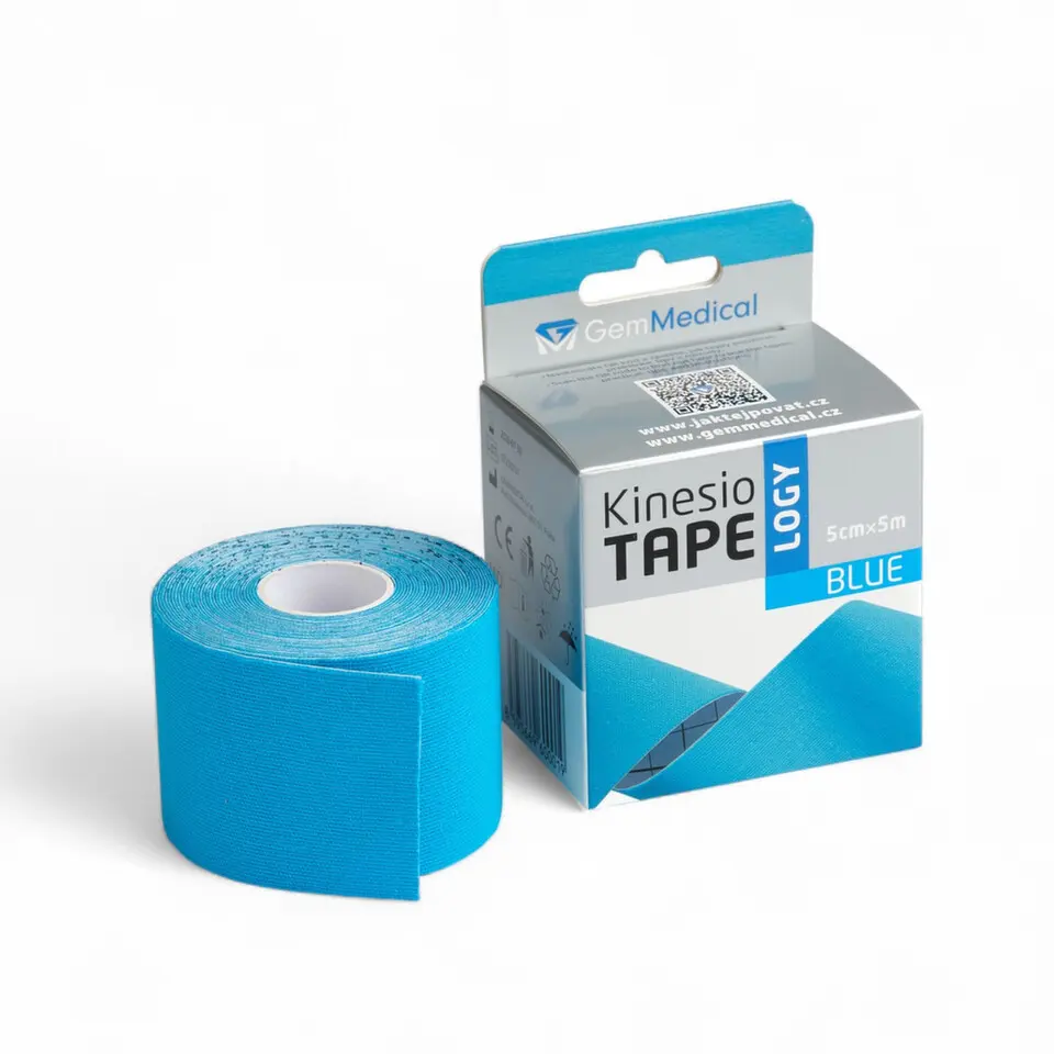 GemMedical kinesiology tape 5cmx5m modrý