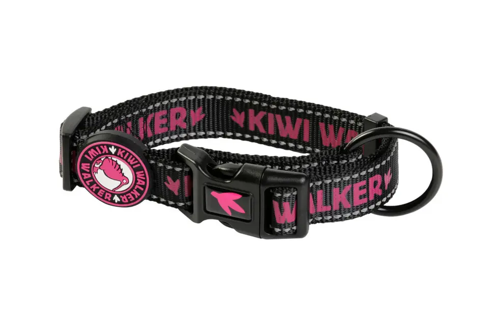 Obojek nylon 32-45/2cm růžová Kiwi
