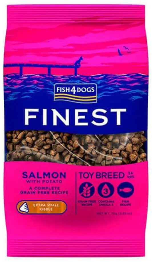 FISH4DOGS Granule pro psy extra malé Finest losos s bramborami 1,5 kg, 1+