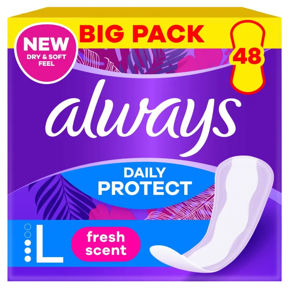 Always Slipové vložky Daily Protect Long Fresh Scent 48 ks