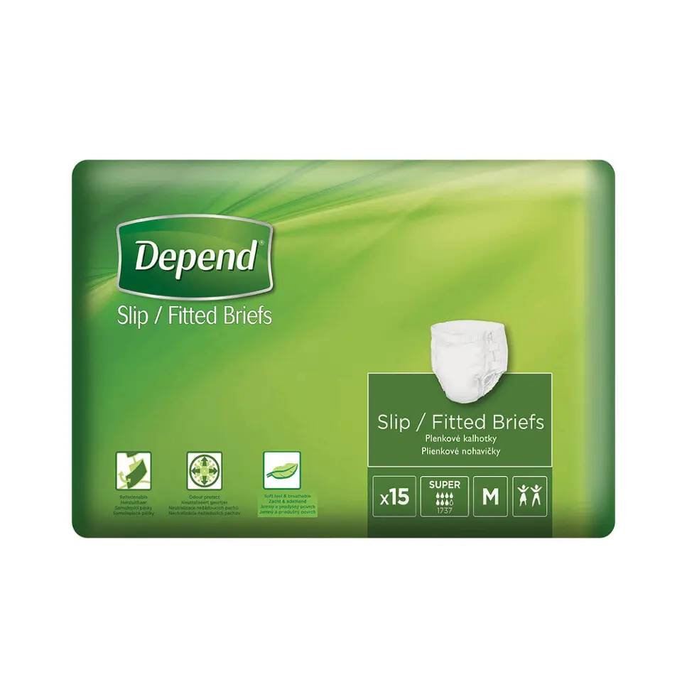 Depend Slip Super inkontinenční kalhotky vel.M 15ks