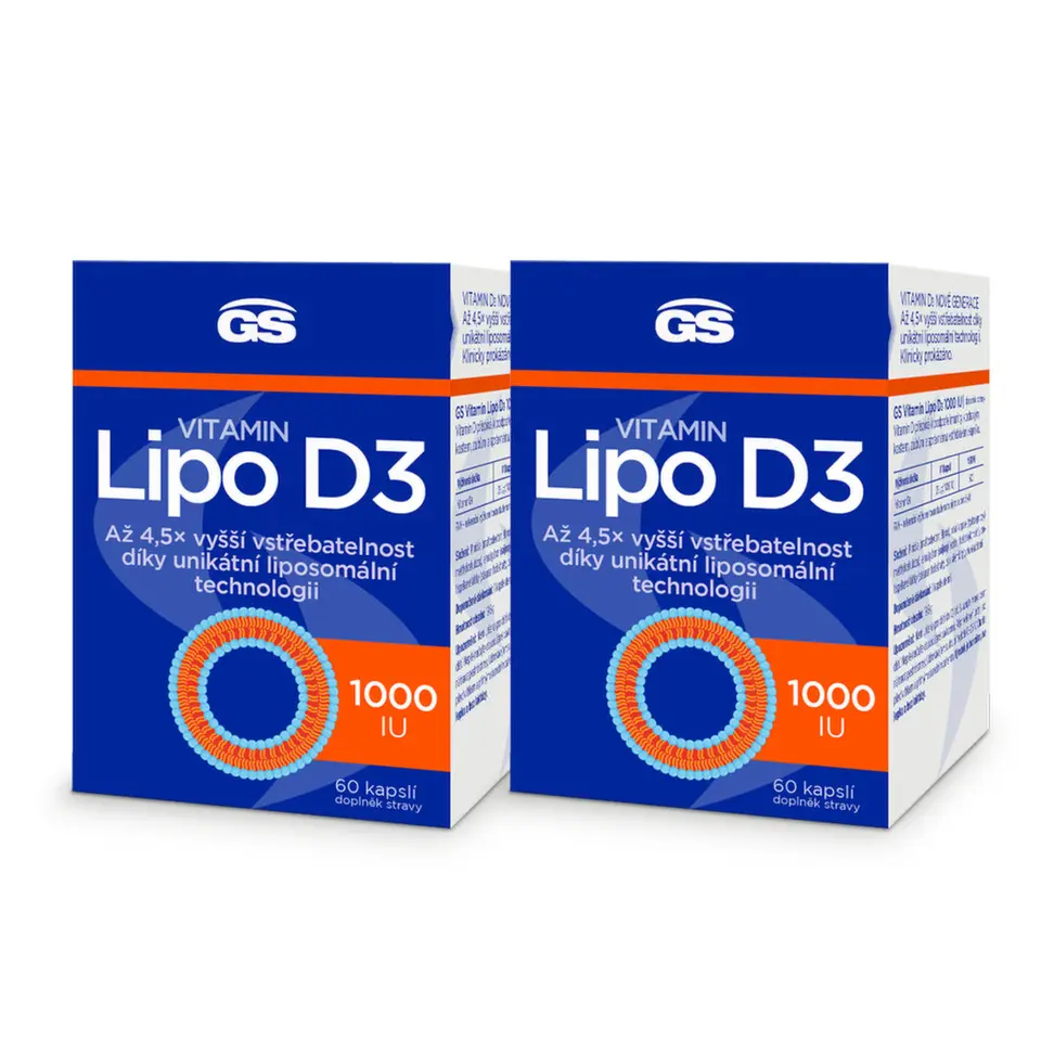 GS Vitamin Lipo D3 1000 IU cps.60 - balení 2 ks