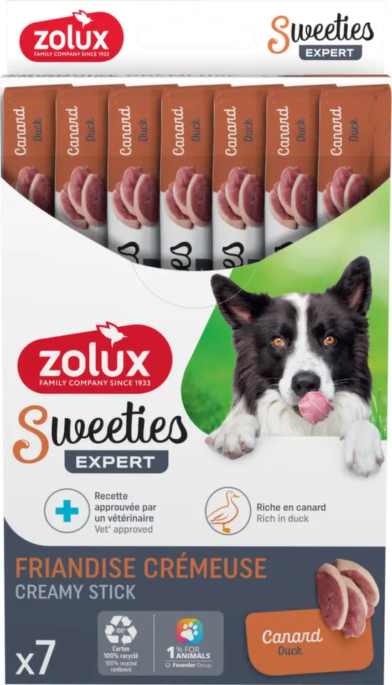 Pochoutka pes SWEETIES kachna 7ks Zolux + Množstevní sleva