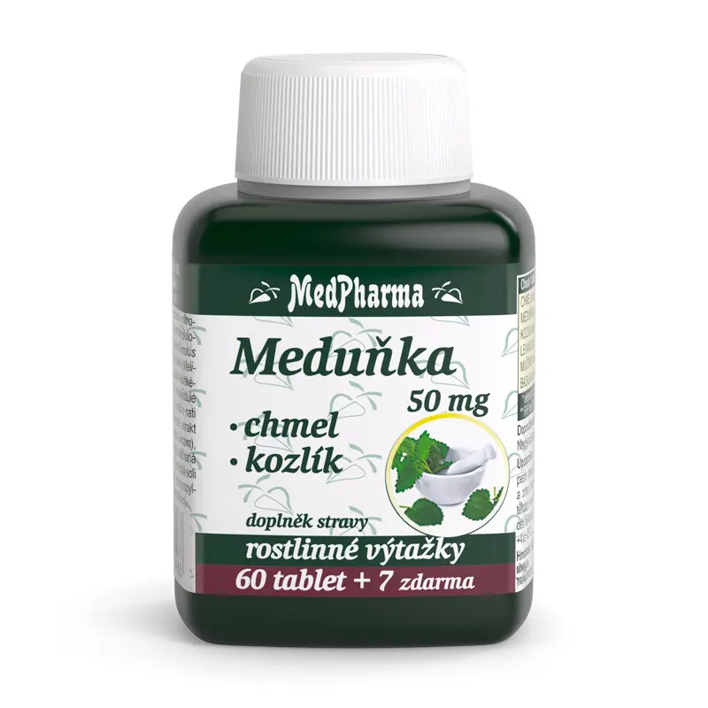 MedPharma Meduňka + Chmel + Kozlík 67 tablet