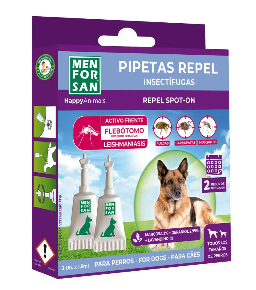 Menforsan Antiparazitní pipety pro psy 2x1.5ml