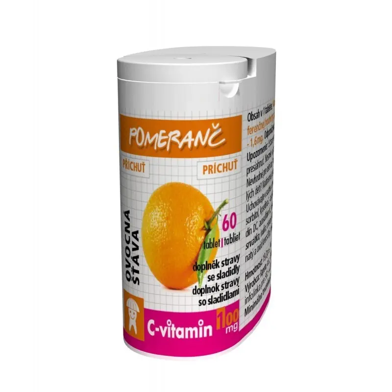 C-vitamin 100 mg Pomeranč se sukralózou 60 tablet