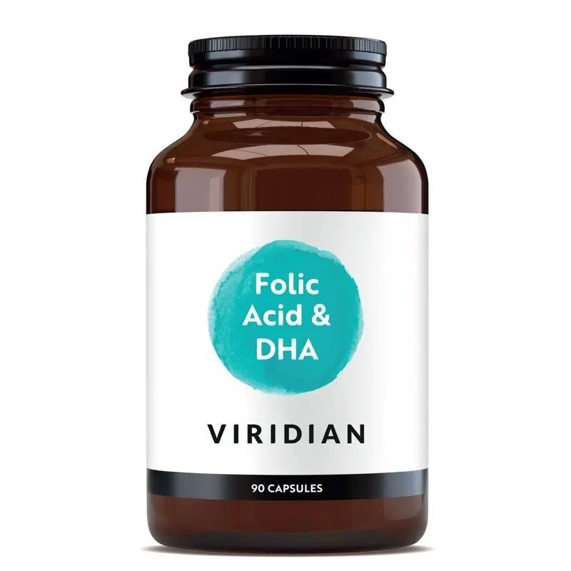 Viridian Folic Acid with DHA 90 kapslí