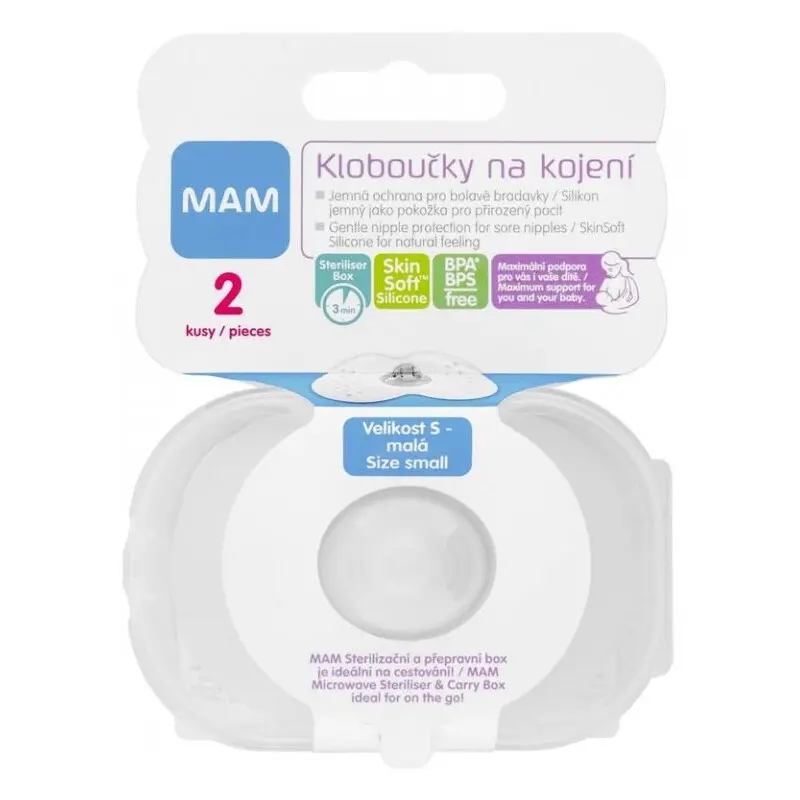 MAM PRSNÍ KLOBOUČKY 2 ks, vel. S (17 mm)