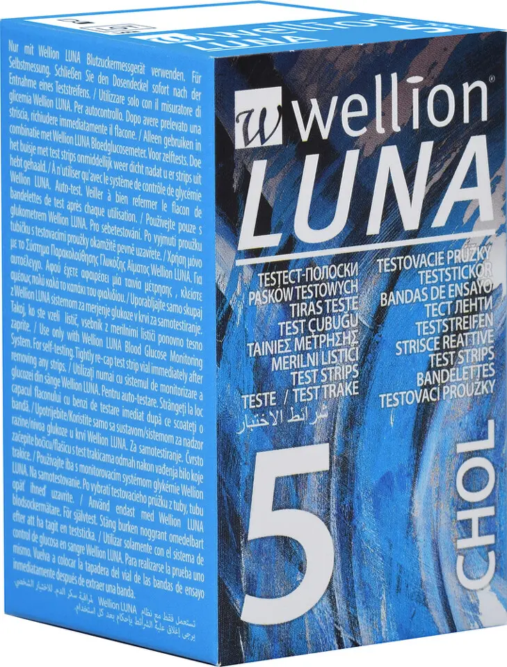 Wellion Luna testovací proužky cholesterol 5ks