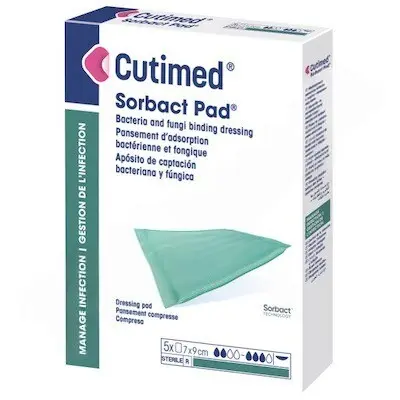 Cutimed Sorbact Pad antimikrobiální savá komprese 7x9cm 5ks