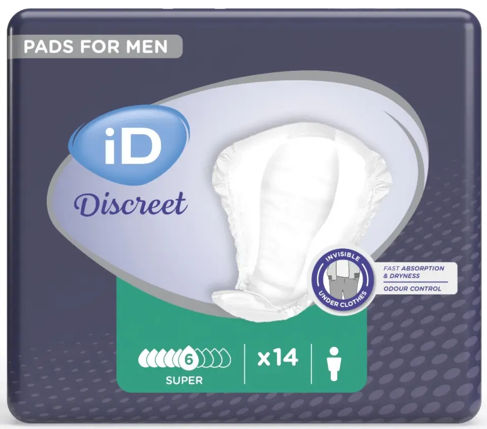 VLOŽKY ABSORPČNÍ ID FOR MEN LEVEL 3 SUPER 6 KAPEK 740ML,14KS