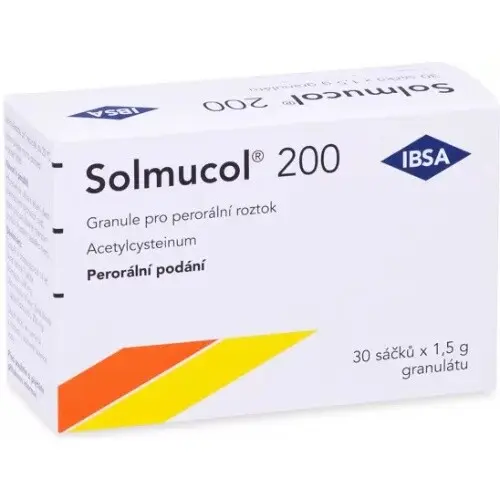 SOLMUCOL 200 mg perorální granule 30 sáčků