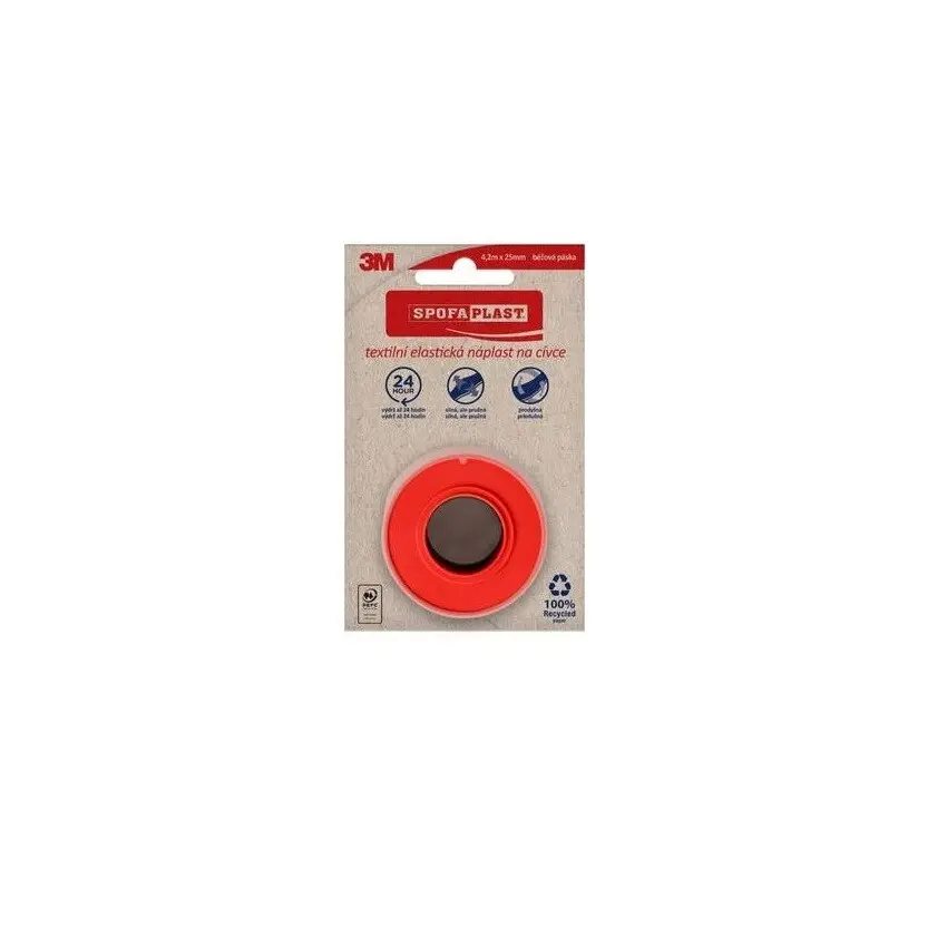 3M Spofaplast® 132N Textilní náplast na cívce, 4,2mx25mm