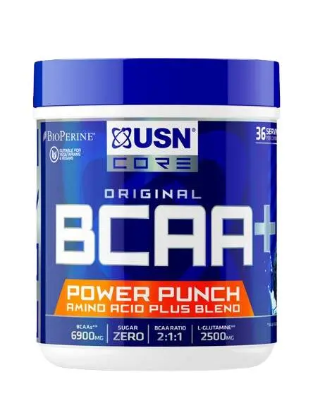 USN BCAA Power Punch 400 g modrá malina