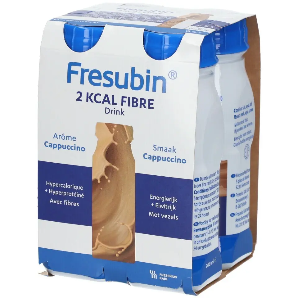 FRESUBIN 2 KCAL FIBRE DRINK PŘÍCHUŤ CAPPUCCINO POR SOL 4X200ML