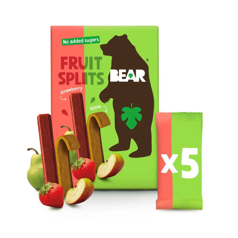 BEAR Fruit Splits jahoda a jablko 5 x 20 g