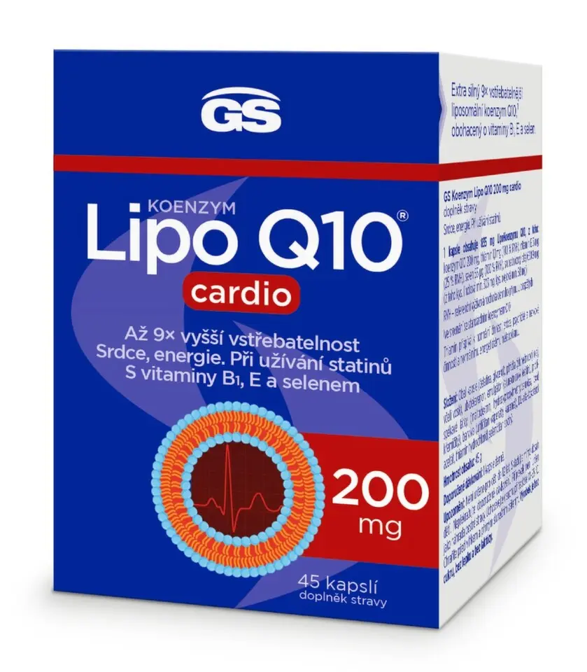 GS Koenzym Lipo Q10 Cardio 200mg 45 kapslí
