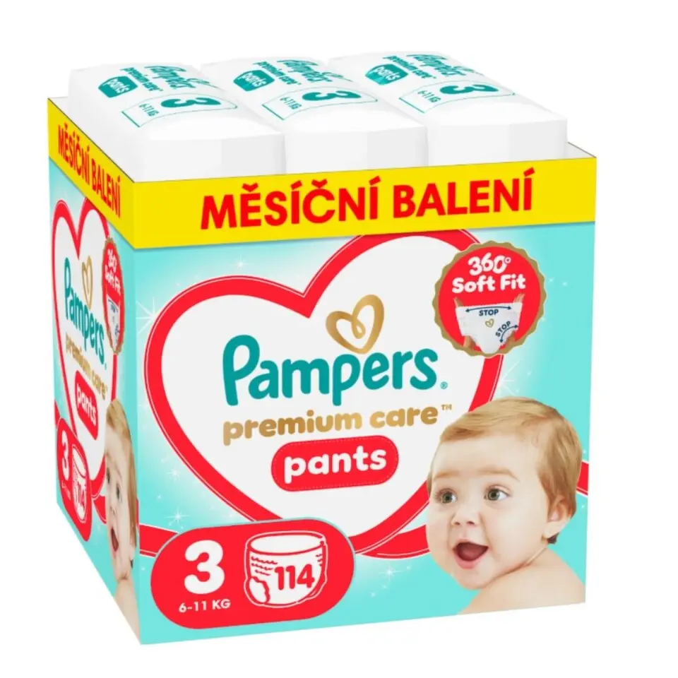 Pampers Premium Care Pants, vel. 3, 114 ks