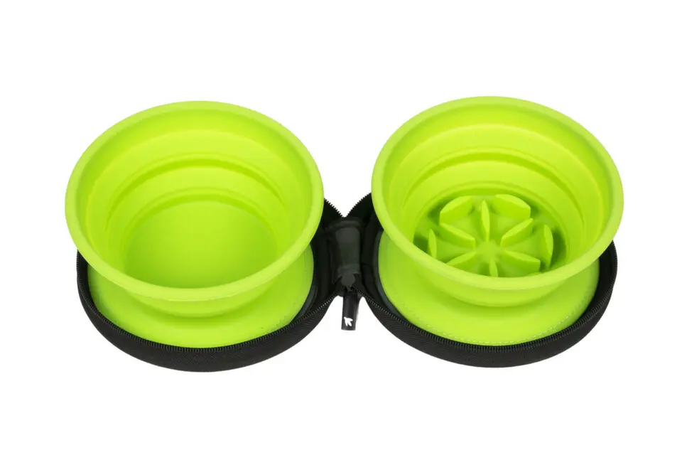 Cestovní dvojmiska SLOWFEEDER zelená 700ml Kiwi