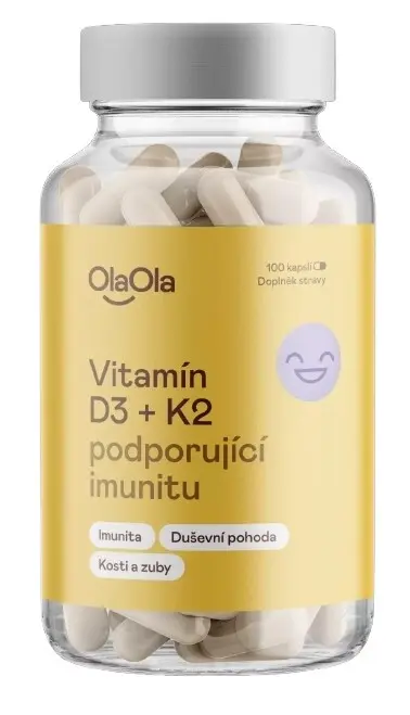OlaOla Vitamin D3+K2 cps.100