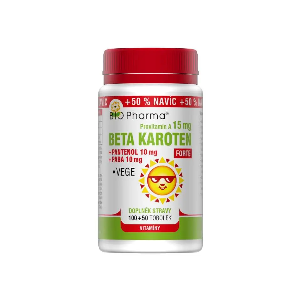 BIO Pharma Beta karoten 15 mg Forte 150 kapslí