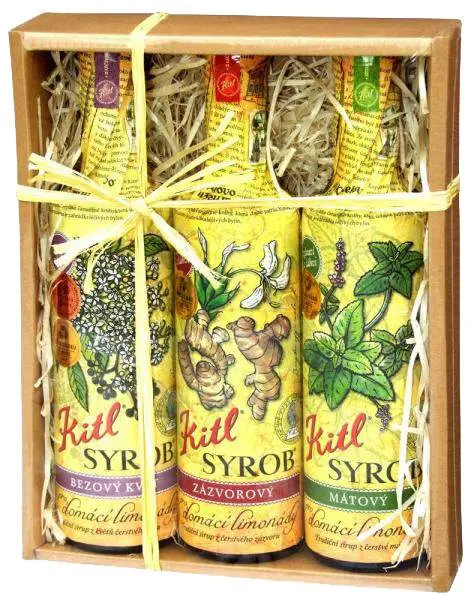 KITL Syrob Bez, zázvor a máta 3 x 500 ml DÁRKOVÉ BALENÍ