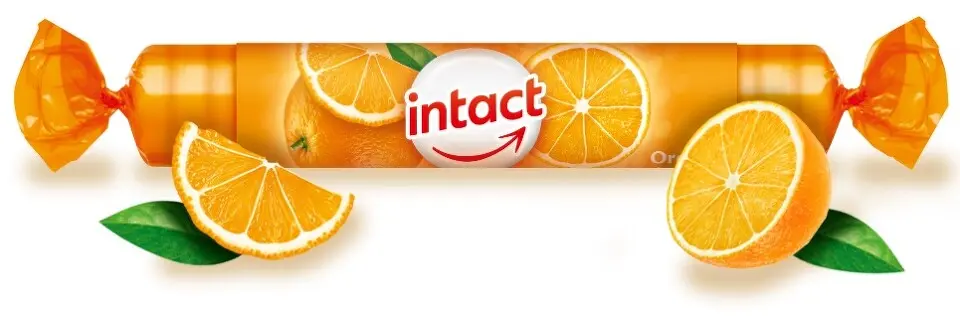 Intact hroznový cukr s vitaminem C Pomeranč 40g