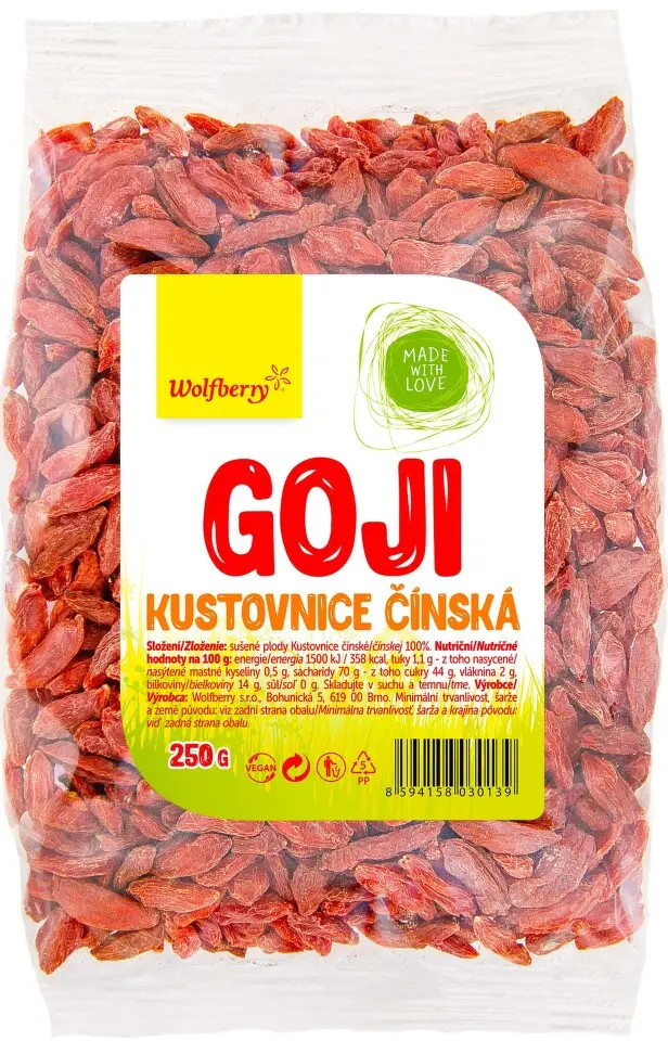Goji kustovnice čínská 250g Wolfberry