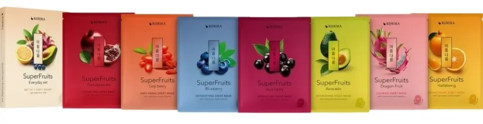 KORIKA SuperFruits Everyday set Sheet Mask 7x25g