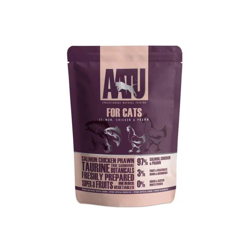 AATU Cat Salmon,Chicken&Prawn kapsa 85g