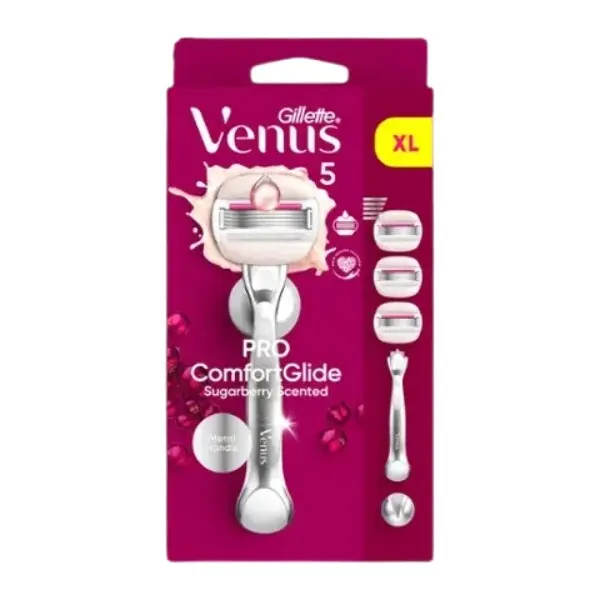 Gillette Dámský holicí strojek Venus Pro ComfortGlide Sugarberry + 3 náhradní hlavice