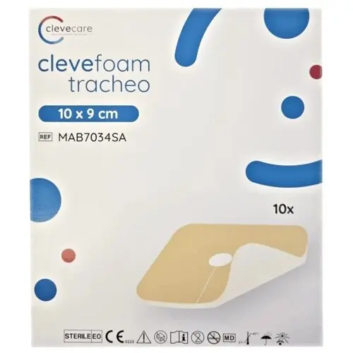 clevefoam tracheo 10 x 9 cm, nepřilnavé krytí z polyuretanové pěny p