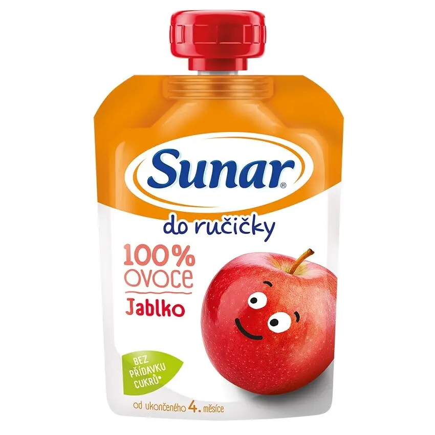 Sunar Do ručičky ovocná kapsička jablko 4m+, 100 g