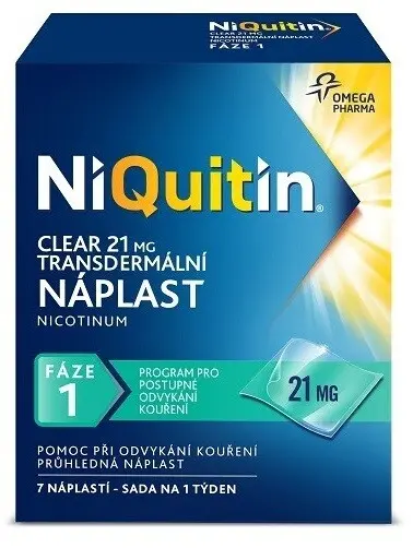 Niquitin Clear 21mg/24h transdermální náplast 7 ks