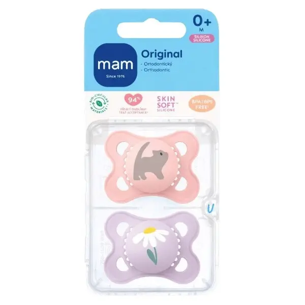 MAM DUDLÍK ORIGINAL 0m, dbl box růžový/fialový