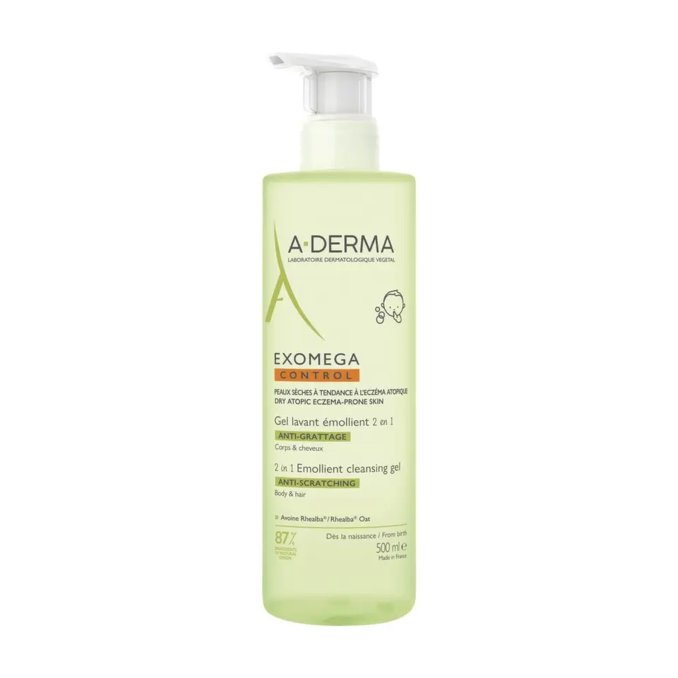A-DERMA Exomega CONTROL Zvláč.mycí gel 2v1 500ml