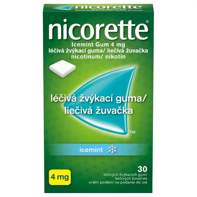 NICORETTE ICEMINT GUM 4MG léčivé žvýkačky 30