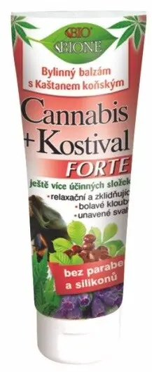 Bione Bylinný balzám s Kaštanem Koňským CANNABIS + KOSTIVAL FORTE, 200 ml