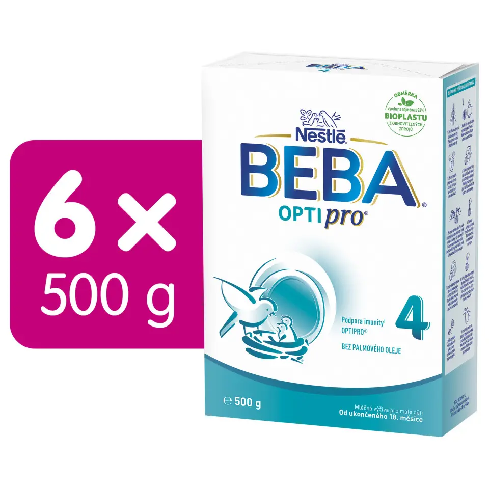 BEBA OPTIPRO 4 Mléko pro děti 500 g - balení 6 ks