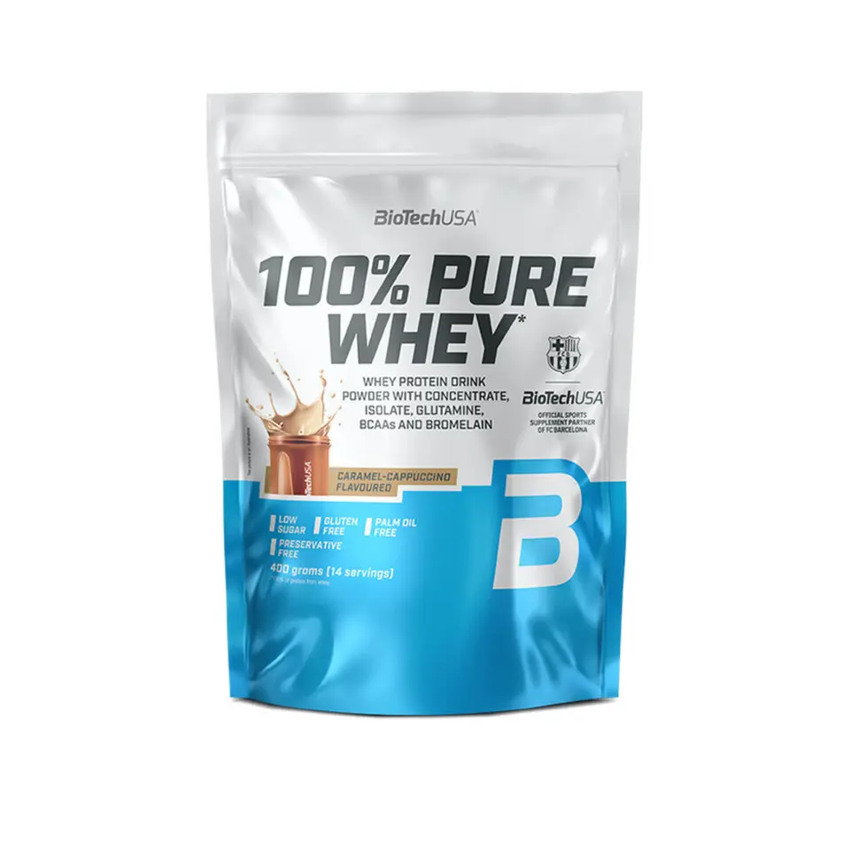 BioTech 100% Pure Whey Karamelové kapučíno 400 g