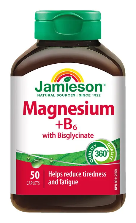Jamieson Hořčík + vitamín B6 s bisglycinátem 50 tablet
