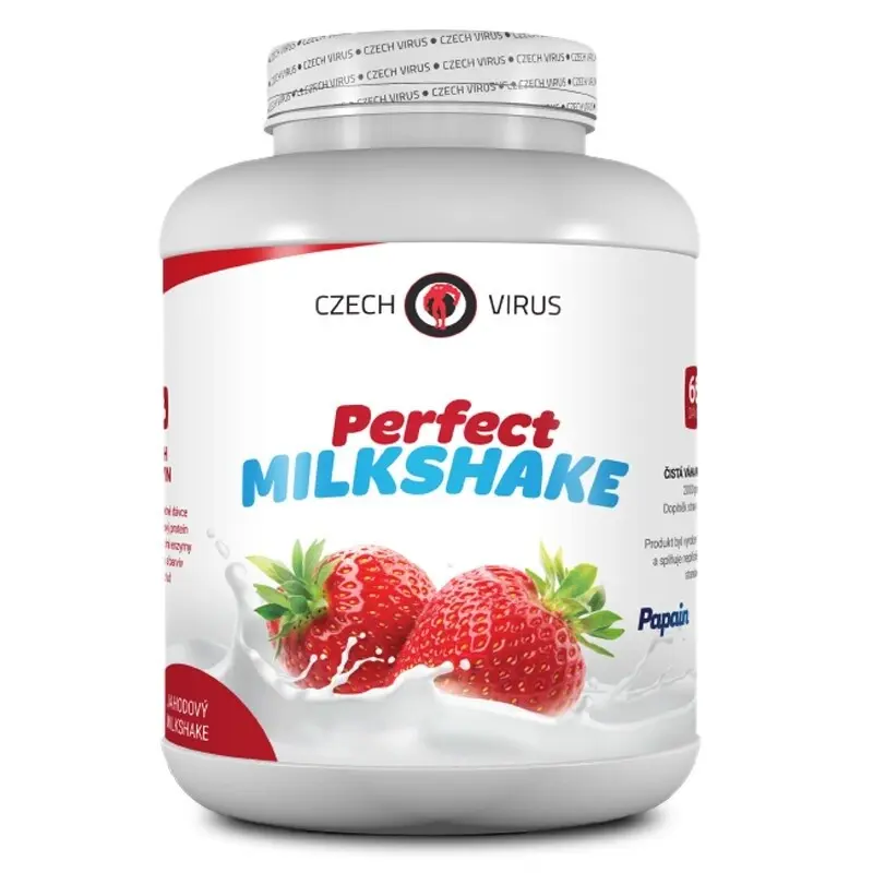 Czech Virus Perfect Milkshake 2000g jahodový koktejl