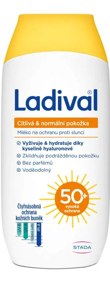 Ladival citlivá a normalní pokožka mléko na ochranu proti slunci OF50+ 200ml