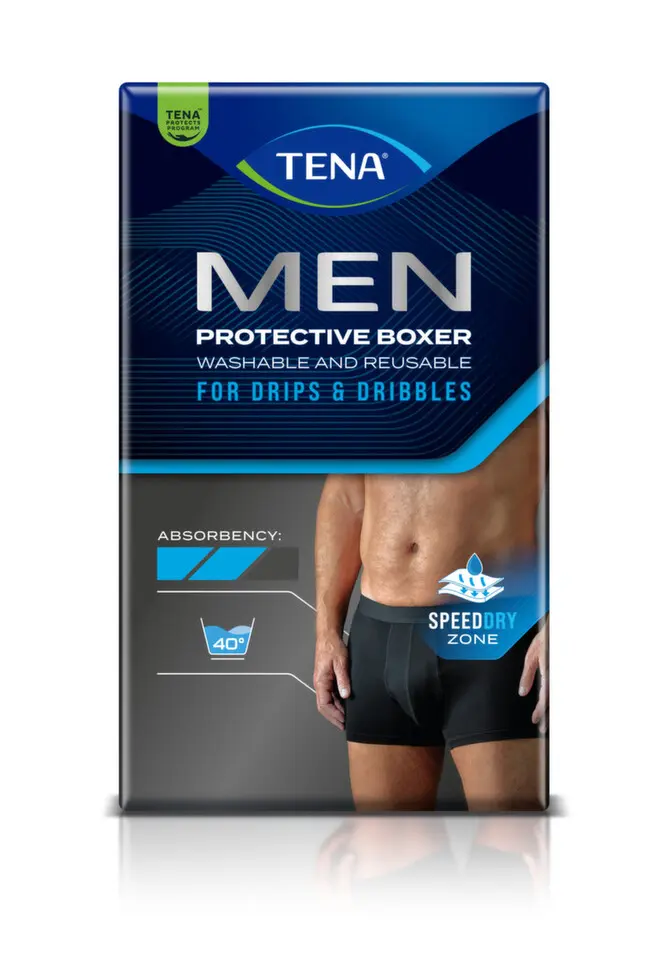 TENA Men washable boxers černé inkontinenční boxerky XL 1 kus