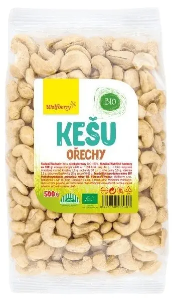 Kešu ořechy BIO 500g Wolfberry