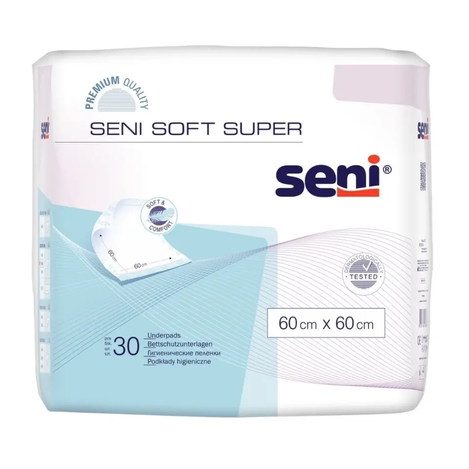 Seni Soft Super Podložky Absorpční 60x60 cm 30 ks