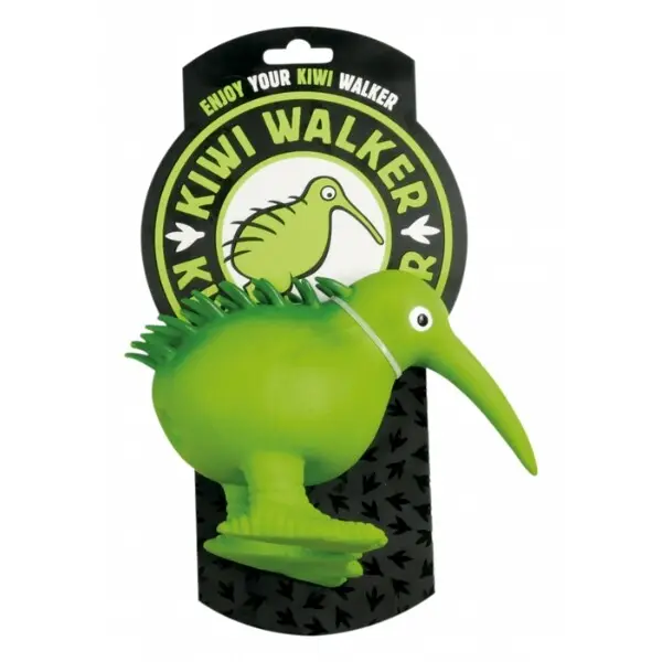 Hračka pes WHISTLE latex,pískací,zelená 8,5cm Kiwi
