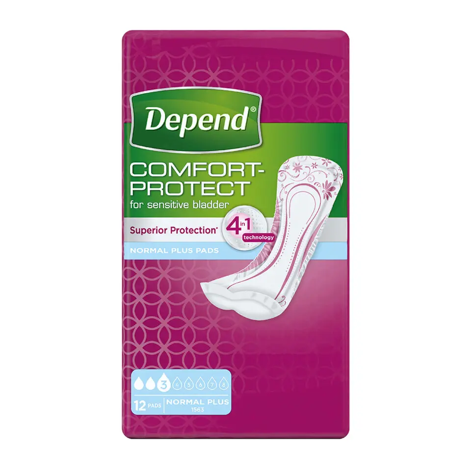 Depend Pads Normal Plus inkontinenční vložky ženy 12 ks