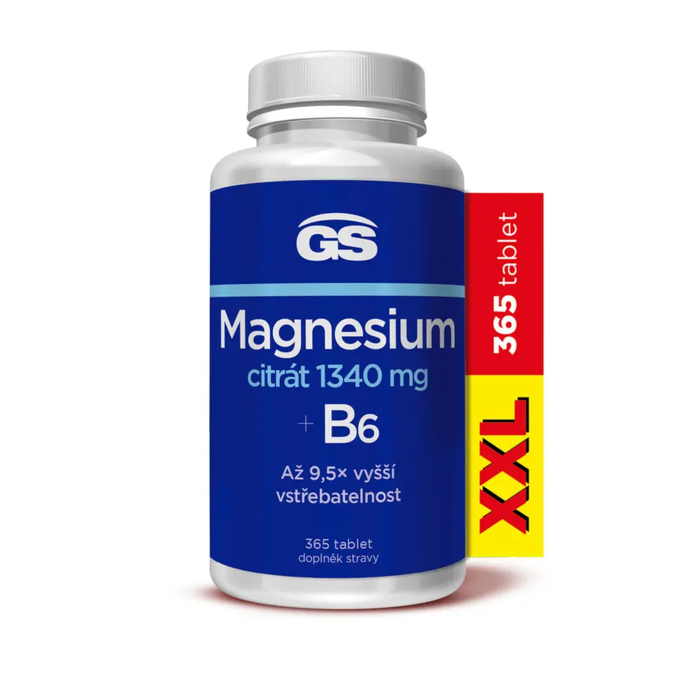 GreenSwan GS Magnesium citrát 1340 mg B6 365 tablet XXL